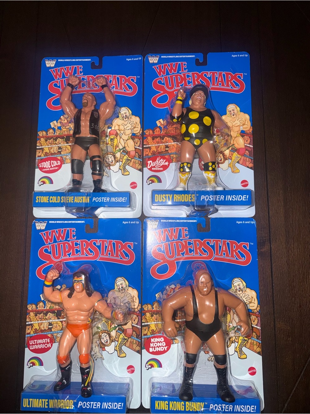 Wwf wwe Ljn wrestling Mattel figures Austin Dusty Warrior Bundy